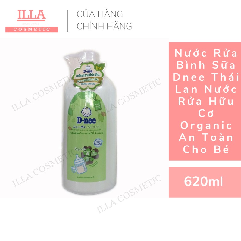 Nước Rửa Bình Sữa Dnee Thái Lan Nước Rửa Hữu Cơ Organic An Toàn Cho Bé Chai 620ml