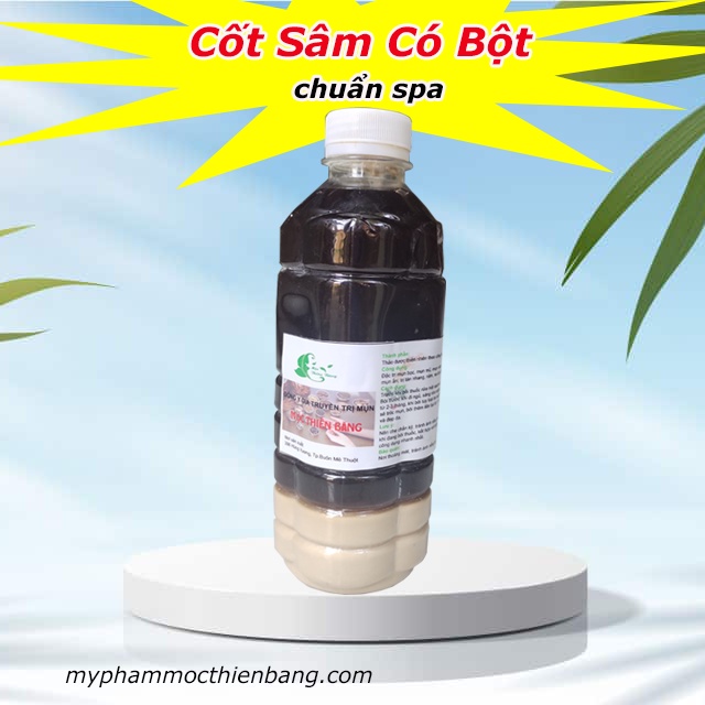 Hàng chuẩn cho SPA -Chai cốt sâm 450ml Có Bột, Tái Tạo Da ĐÔng Y Mộc Thiên Băng