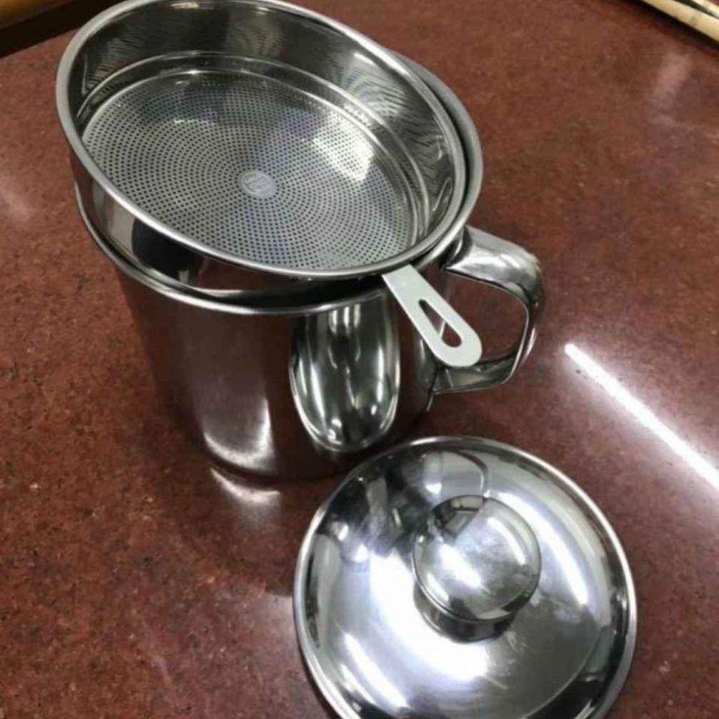 Ca Lọc Dầu Inox 304 Không Thấm Lọc Dầu Cực Trong - Lọc Cặn Mỡ Tiện Lợi