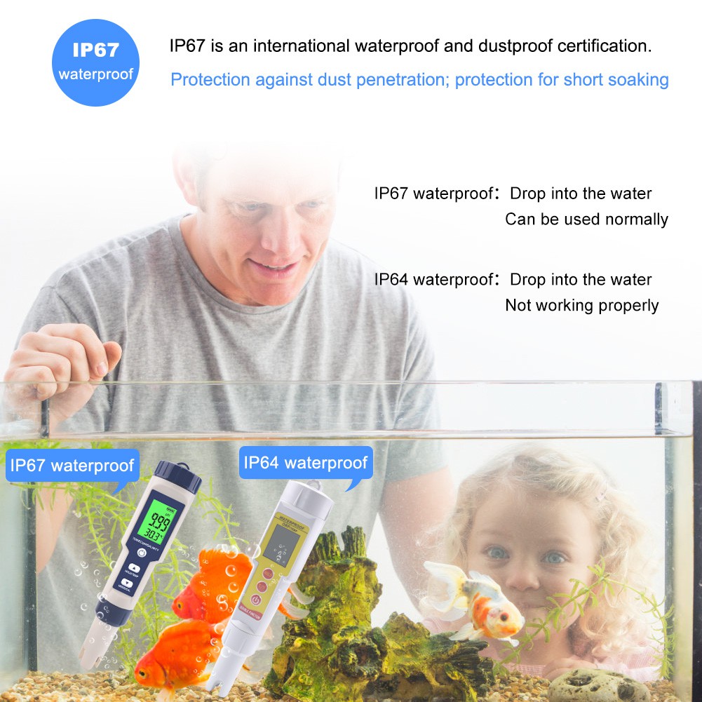Thiết Bị Đo Độ PH 5 Trong 1 TDS / EC / PH / Salinity / Nhiệt Độ Nước Uống