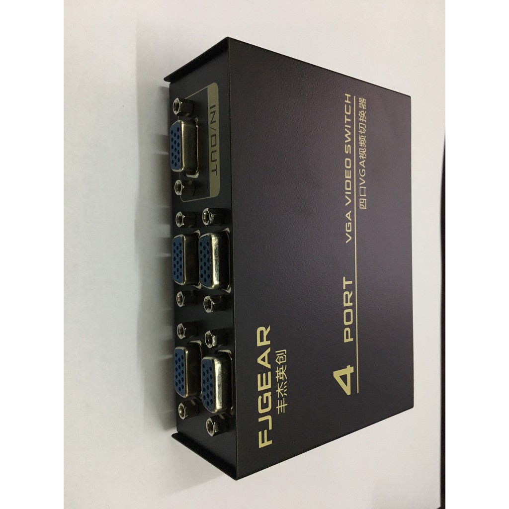 Bộ chia VGA 4 CPU sang 1 Màn Hình FJGEAR FJ-15-4 (4 Port VGA Video Switch) FJGEAR