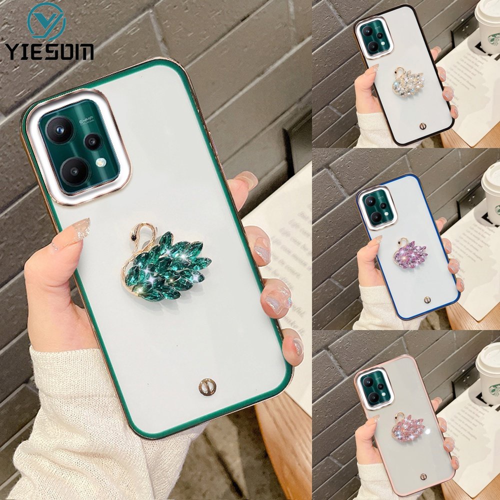Ốp Điện Thoại Silicon Mềm Trong Suốt Đính Kim Tuyến Sang Trọng Cho Realme 9i 9 8 Pro Plus 4G 5G