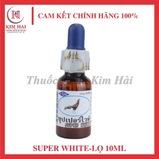 Super white-lọ 15ml-phân xanh phân trắng,đau bụng đi ngoài cho gà đá.