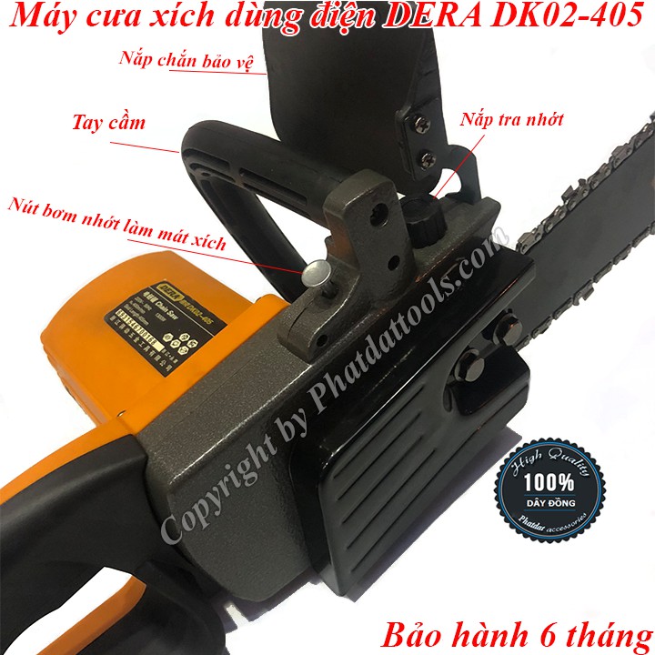 [ RẺ VÔ ĐỊCH ] Máy cưa xích dùng điện DERA DK02-405 - Công suất 1300w - Siêu bền- gọn - nhẹ - mạnh