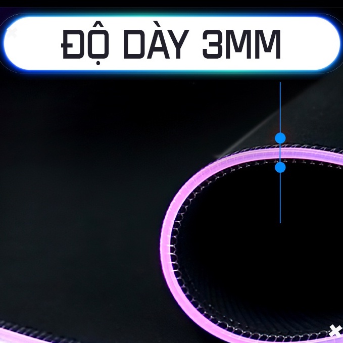 Miếng lót chuột LED RGB 2022, pad chuột chơi game cỡ lớn chống trượt siêu bền siêu đẹp- Mixiao Haochi