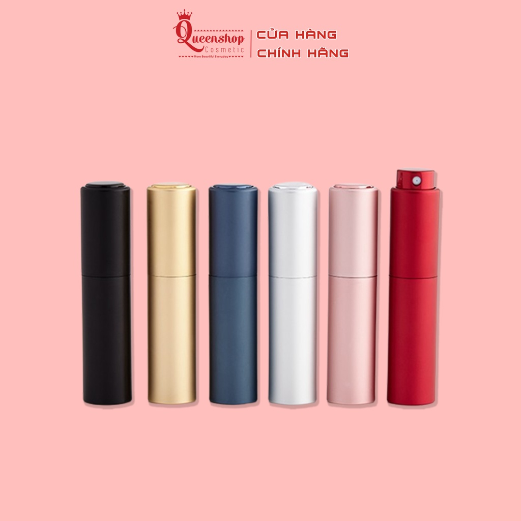 Chai,ống đựng nước hoa vỏ nhôm nhám 2 lớp- xoay để mở- dung tích 10ml