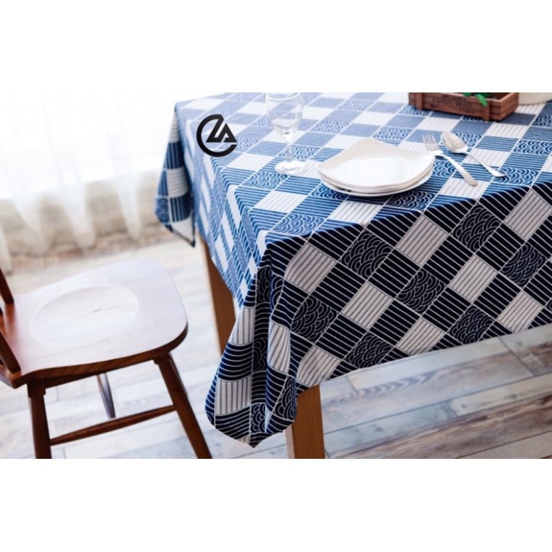 [Hàng đẹp dày dặn]-khăn trải bàn/ thảm picnic vải canvas được may bo viền