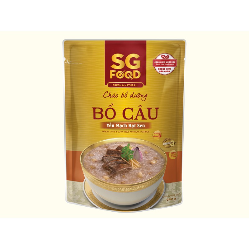 Cháo tươi SG Food cho bé ăn dặm ngon bổ dưỡng 240g 89360 | BigBuy360 - bigbuy360.vn