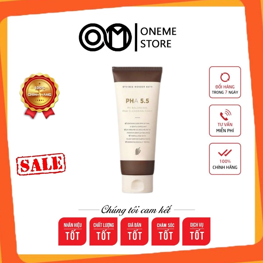 Sữa rửa mặt cân bằng da PHA 5.5 pH Blancing PHA Cleansing Foam 130ml - Oneme Store