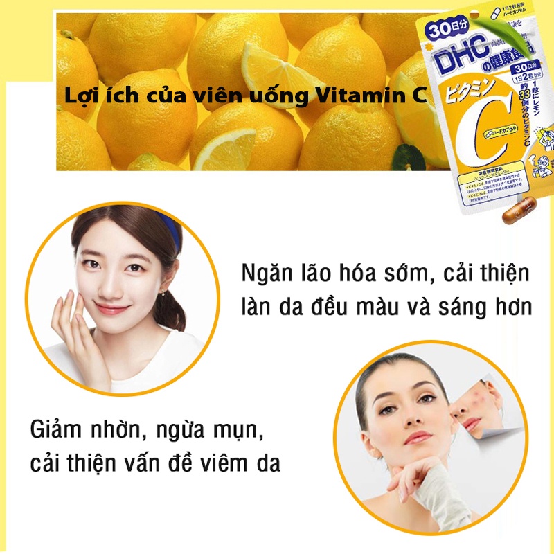 Combo CHĂM SÓC DA MỤN DHC Nhật Bản (viên uống Vitamin C, viên uống Rau củ và Viên uống Kẽm zinc) TM-DHC-CB15