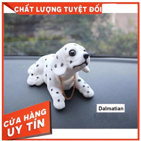 Chó đốm lắc lư đầu trang trí Taplo trên xe Ô tô, Chó trang trí xe hơi