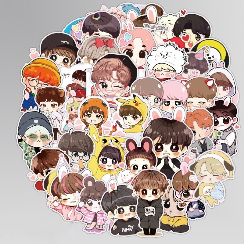 [A13] 10 Sticker  BTS - BT21 Dán Tập Vở, Sổ Tay, Decor Bàn Học...Ins Giasico