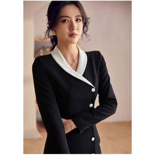 ĐẦM CÔNG SỞ PHỐI CỔ TRẮNG SANG TRỌNG NÚT BỌC