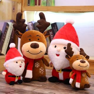 Thú nhồi bông ông già Noel và tuần lộc nhồi bông trang trí giáng sinh