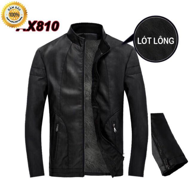 Áo Khoác da nam lót lông TTGShcm chuẩn phong cách Hàn quốc AX810 (đen) ( CHÍNH HÃNG )