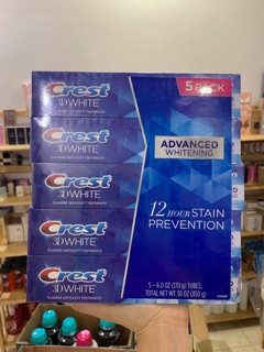 Kem đánh răng Crest 3D White Advanced trắng răng của My