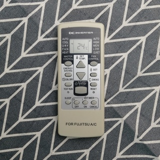 điều khiển điều hòa fujitsu inverter (Nút xám)- MODEL:AR-RCD1C