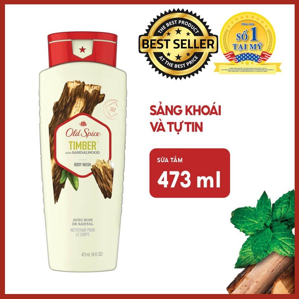 Sữa Tắm Old Spice Timber With Sandalwood 473ml - Hàng nhập Mỹ