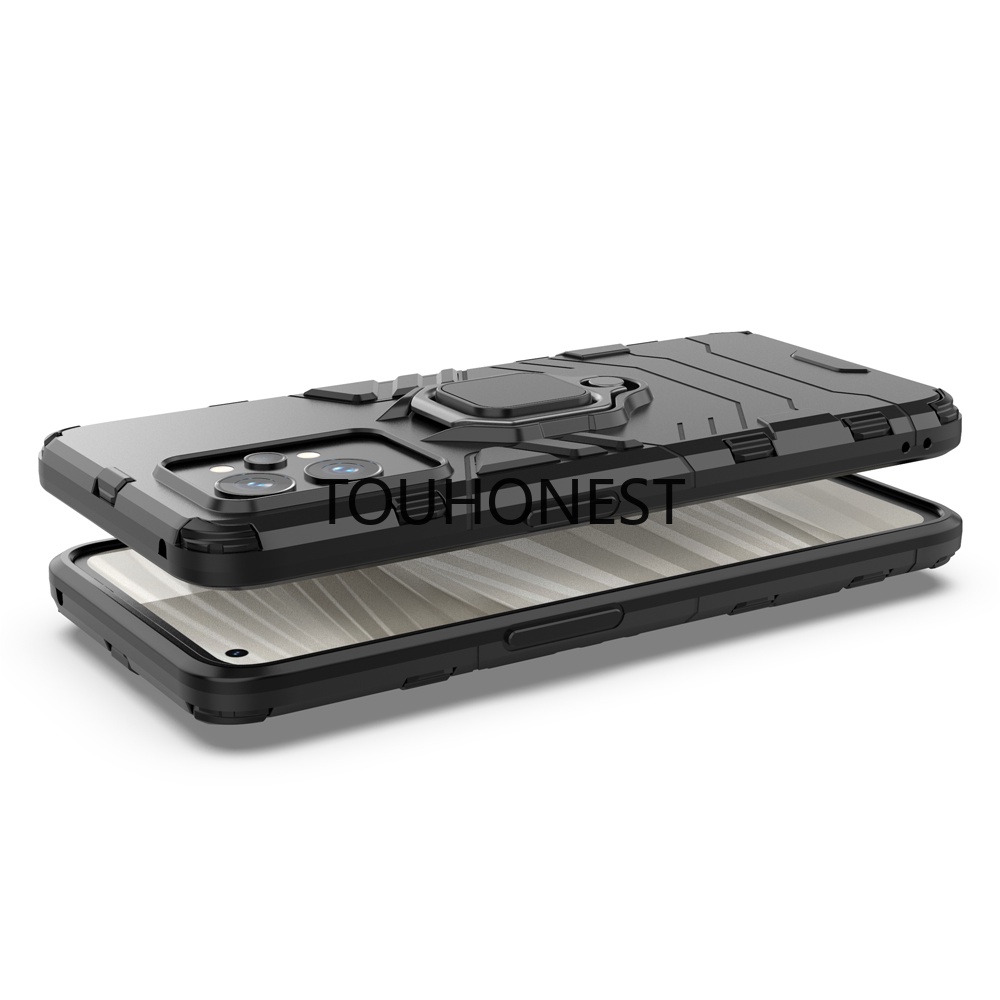 Ốp Điện Thoại PC Cứng Kiểu Giáp Chống Sốc Kèm Giá Đỡ Kim Loại Cho Oppo Realme GT 2 Pro Q3 Q3i Q5 K9S 5G Realme Q3S 5G