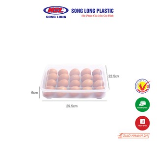 Khay Đựng Trứng 24 Quả 🍄𝑭𝒓𝒆𝒆𝒔𝒉𝒊𝒑🍄 Hộp Đựng Trứng Bảo Quản Tủ Lạnh Song Long - Mầm Chồi Lá .