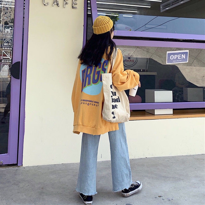 Áo Hoodie Dáng Rộng Thiết Kế Mới Thời Trang Theo Phong Cách Hàn Quốc Dành Cho Nữ