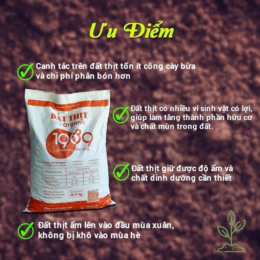 [Đất Vườn] Đất Thịt Tự Nhiên Đóng Bao Trồng Rau - Hoa - Cây Ăn Trái | Vật Tư Nông Sản