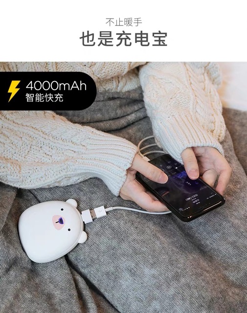 Sạc dự phòng kèm sưởi mini 4000mAh