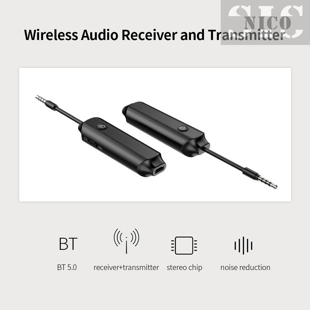 Bộ Chuyển Đổi Âm Thanh Không Dây Bt 5.0 2 Trong 1 Đen | BigBuy360 - bigbuy360.vn