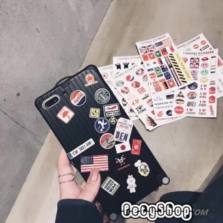Ốp dẻo vali chính hãng kèm sticker dán iphone X