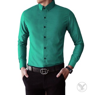Sơ mi lụa trơn ngọc bích cực chất