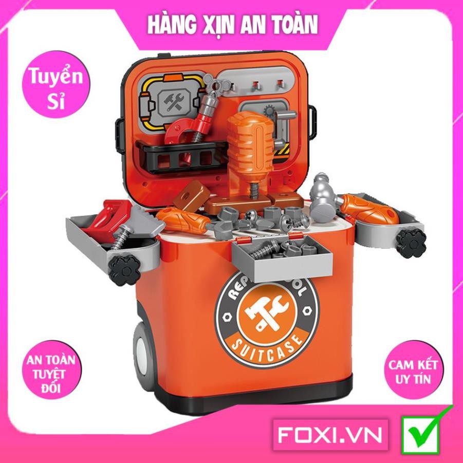 Vali Kéo 6 Chủ Đề Nấu ăn-BBQ-Bác Sĩ-Trang Điểm-Sửa Chữa-Có Đèn Và Nhạc Như Thật-Hàng Loại 1-Chất liệu nhựa nguyên sinhCC