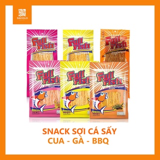 Bánh snack cá sấy sợi full fish - snack cá sợi cay cay gói to 80g và bé 21g