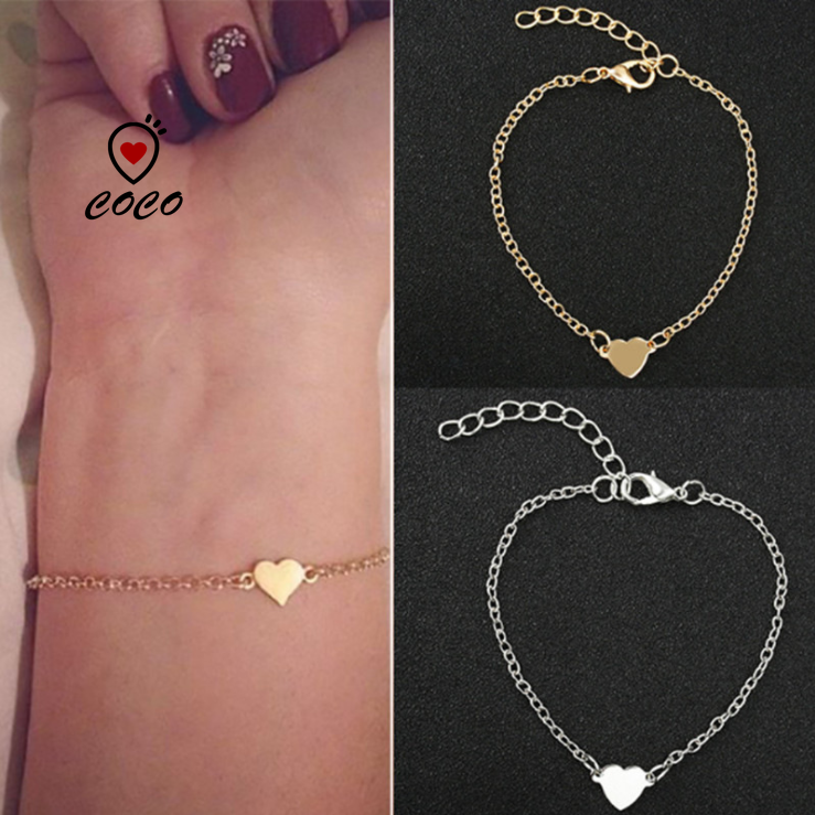 Pulseira Feminina De Metal Prata Simples Tendência Jóias Sexy Da Moda Coreana Para Presentes Korean Fashion Simple Love Metal Silver Bracelet Women Girls Trend Sexy Jewelry Jewelry Gifts YR
