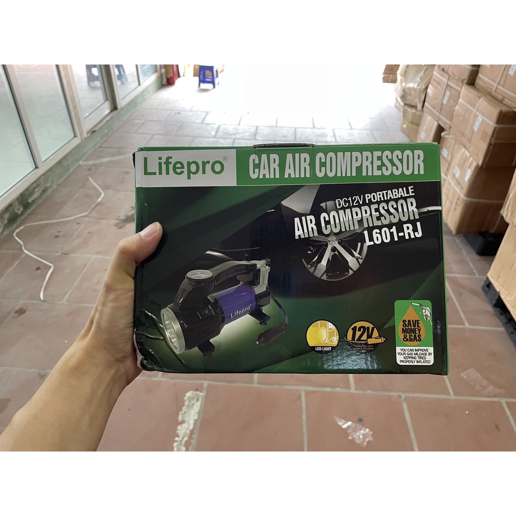 Bơm Xe Ô tô hãng  LIFEPRO L601-RJ Chính hãng Bơm khỏe, áp suất mạnh, bảo hành 12 tháng