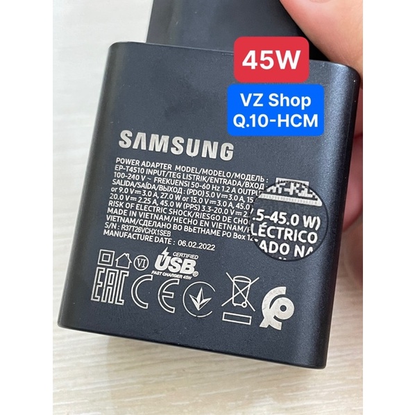 Chính hãng-Củ/cóc/cục sạc Samsung 15W-25W-45W-65W, bảo hành 6 tháng