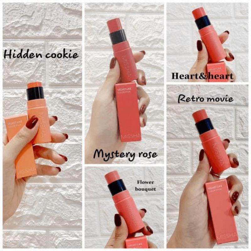 Má Hồng Dạng Thỏi Missha Velvet Like Color Stick màu Heart&Heart 7g | BigBuy360 - bigbuy360.vn