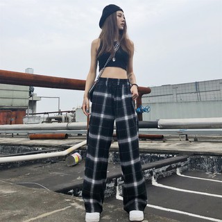 Quần ống rộng kẻ sọc mới