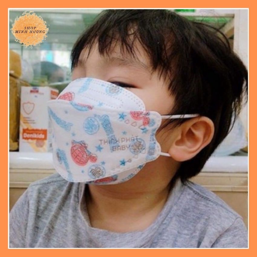 Set 50 khẩu trang 4D kf94 trẻ em hàng chính hãng