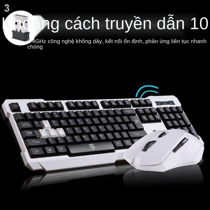 ▩♙✒De-Yi Long Dark Knight Bộ bàn phím và chuột không dây Máy tính xách tay để Home Office Game