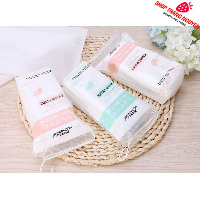 Bông tẩy trang Lameila nội địa Trung - Đủ loại - Lameila 1000 miếng, Lameila 222 miếng và Lameila 50 miếng