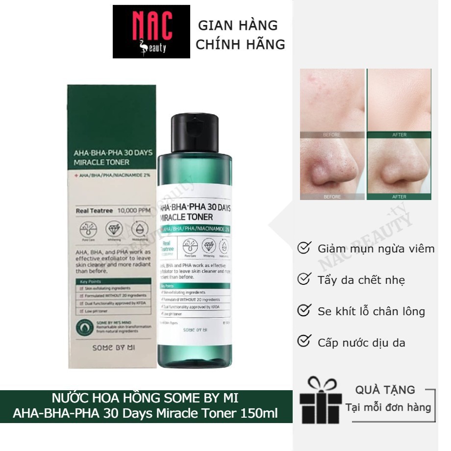 Nước Hoa Hồng Some By Mi AHA-BHA-PHA 30 Days Miracle Toner 150ml