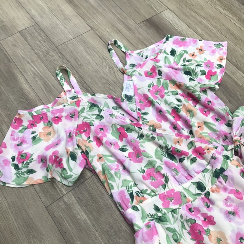 Đầm voan hở vai Sienna/Sky vnxk dư xịn