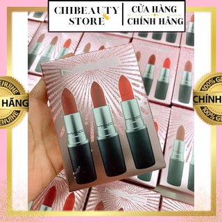 Set 3 Cây Son MAC Matte (Velvet Teddy - Chili - lady danger)