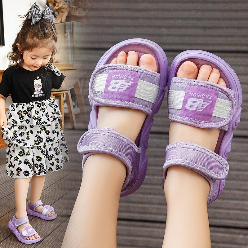 Sandal Thể Thao Siêu Nhẹ Quai Ngang Đế Êm Phong Cách Thời Trang Cá Tính Cho Bé