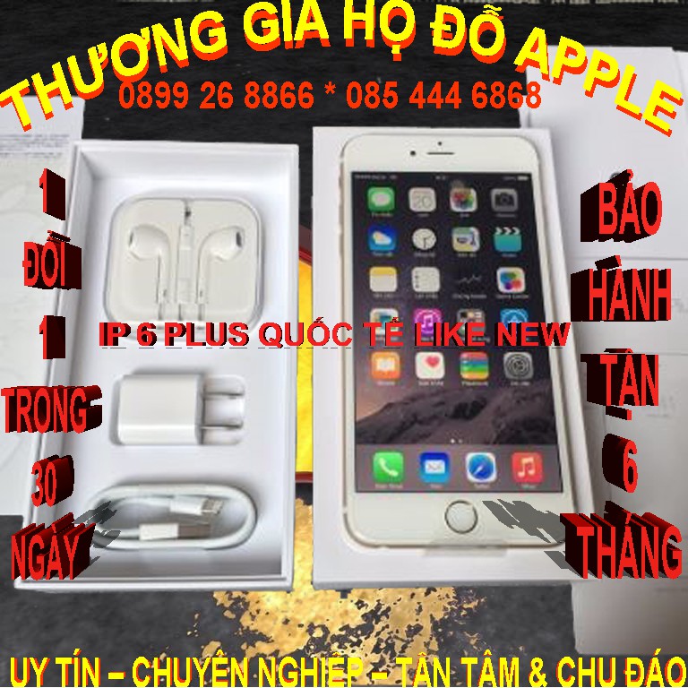 Điện thoại iphone 6 plus phiên bản quốc tế chính hãng ép bồ đủ màu sắc và dung lượng ship cod toàn quốc!
