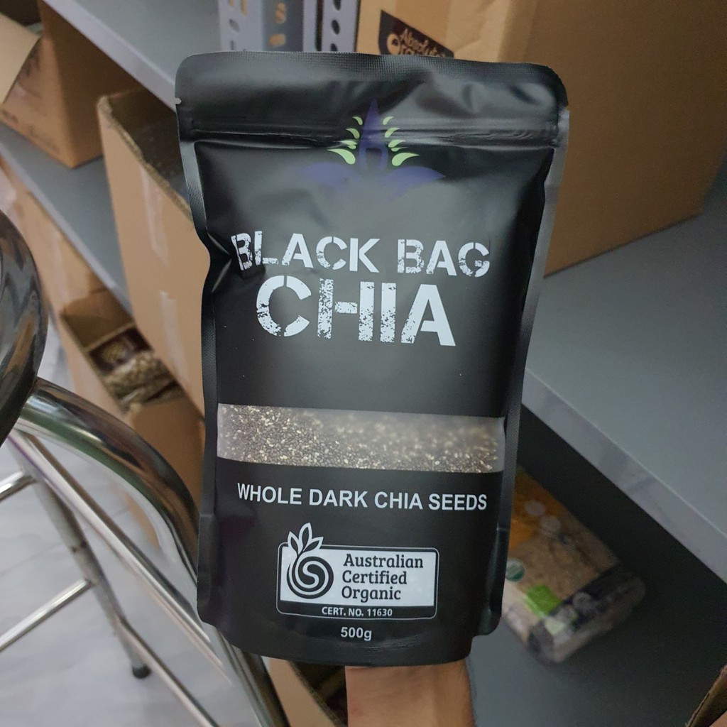 [Mã 229FMCGSALE giảm 8% đơn 500K] Hạt chia úc BLACK BAG CHIA Túi Đen 500gr (Hàng Chuẩn) (HSD tháng 12/2022)