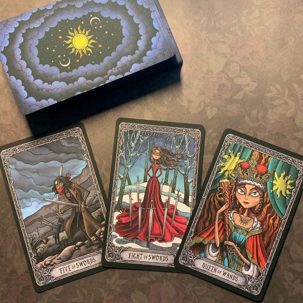 Bộ bài Dark Mansion Tarot Deck 3rd Edition phiên bản Blue Black