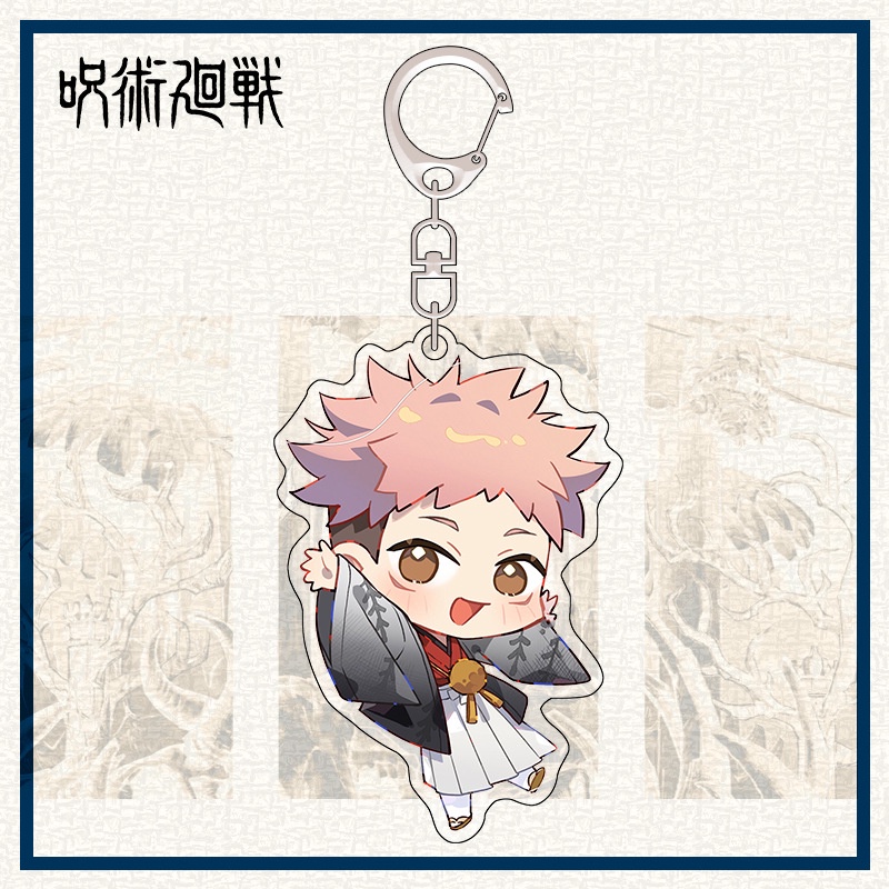 Jujutsu Kaisen Keychain Anime Acrylic Figurine Model Accessories Pendant  Key Ring kimono Gojo Satoru Character souvenir