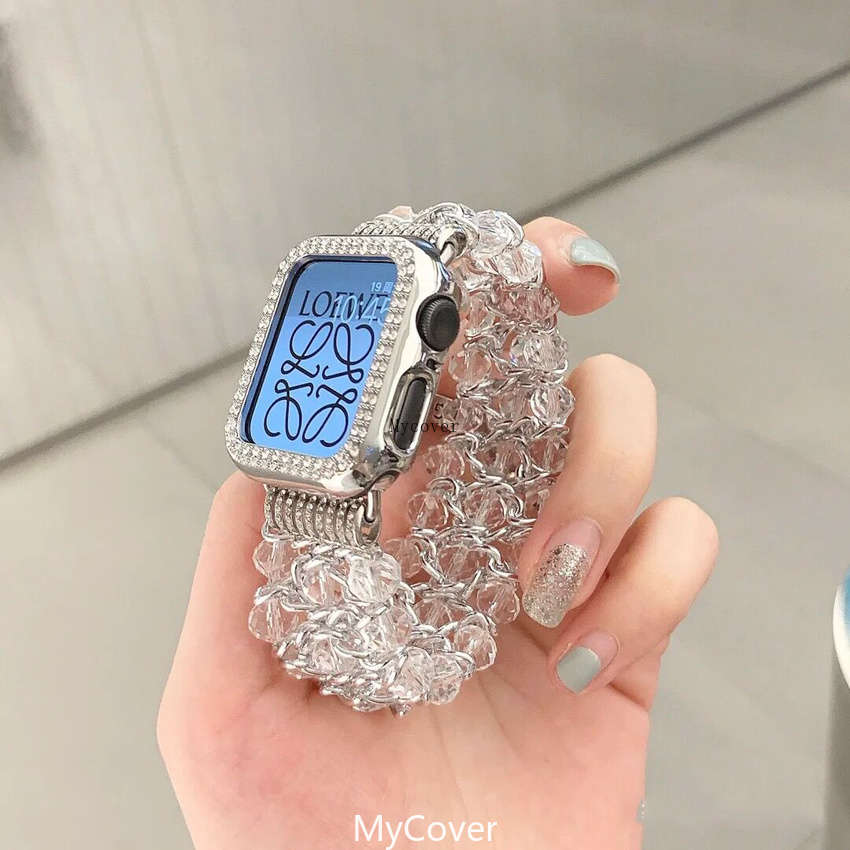 Dây Đeo Đồng Hồ Đính Đá Dành Cho Apple Watch 38mm 40mm 40mm 42mm Series 6 Se 5 4 3 2 1