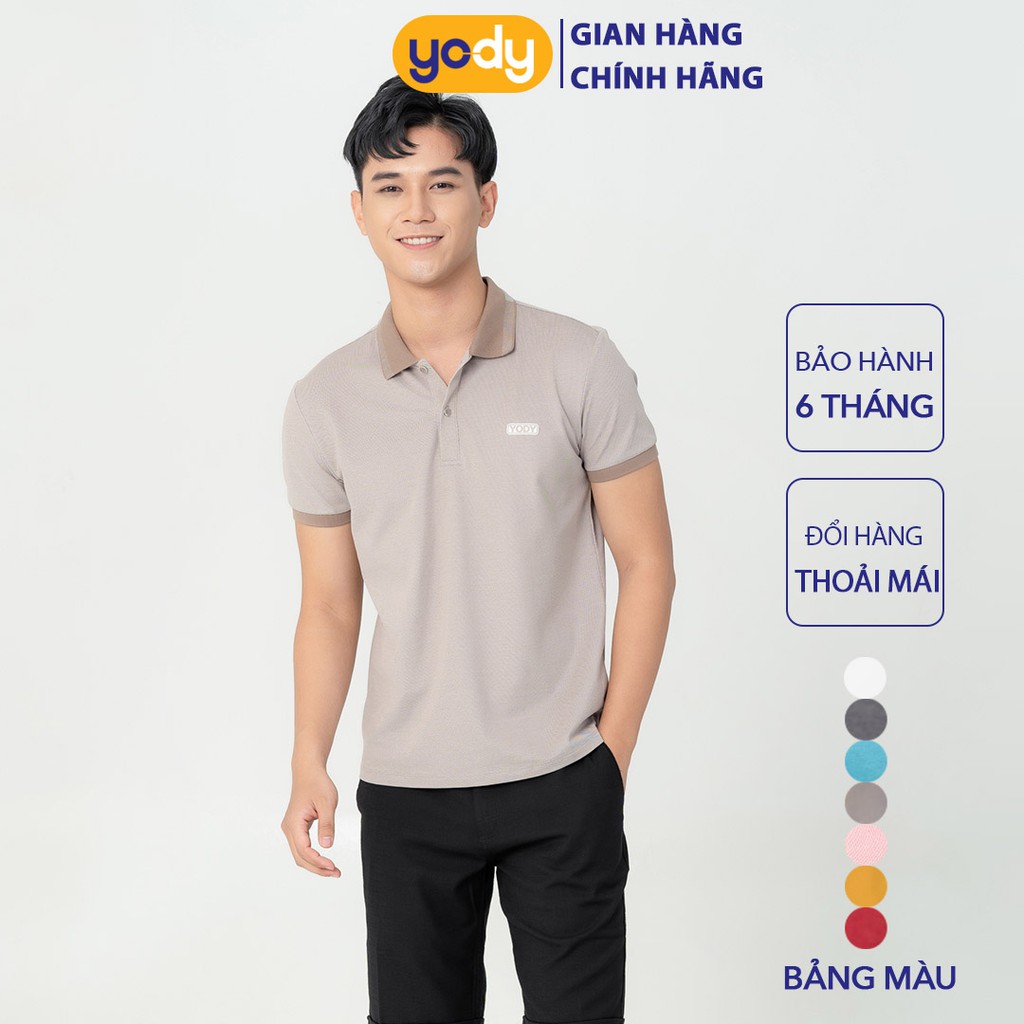Áo polo YODY nam cổ bẻ, trắng trơn,vải cotton cá sấu, áo phông cô bẻ cao cấp APM3299 | BigBuy360 - bigbuy360.vn